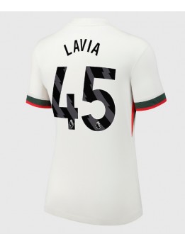 Billige Chelsea Romeo Lavia #45 Bortedrakt Dame 2025-26 Kortermet